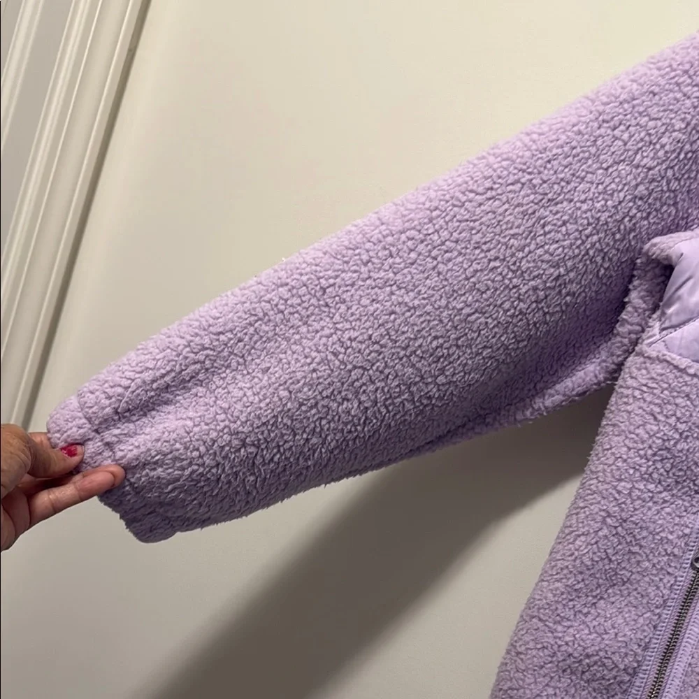 J. Crew Purple Puffer Jacket with Quilted Design